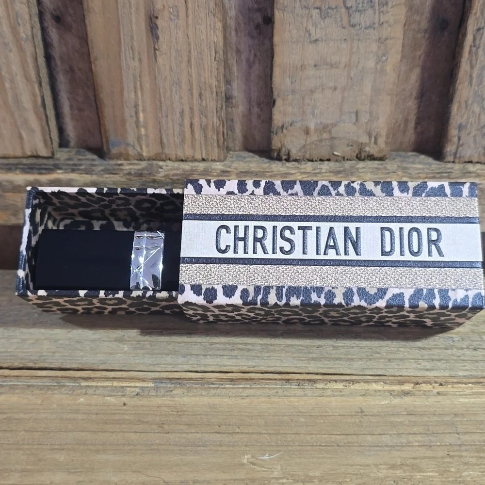 Christian Dior Mitzah Leopard Print Lipstick Case Limited Edition With Lipstick